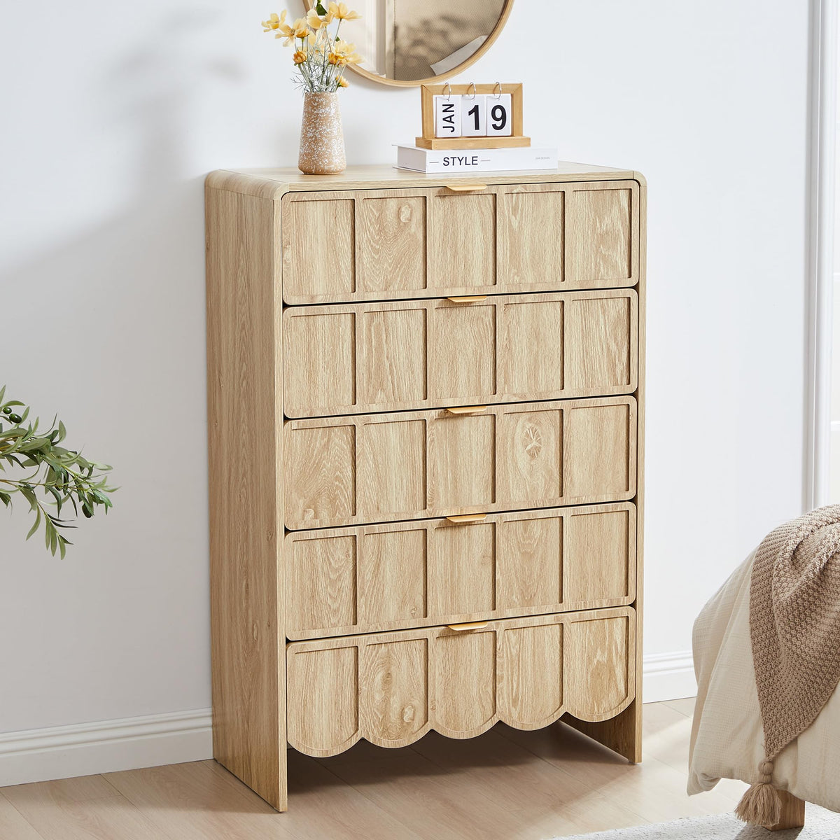 ORRD Wave-Fluted Drawer Dresser