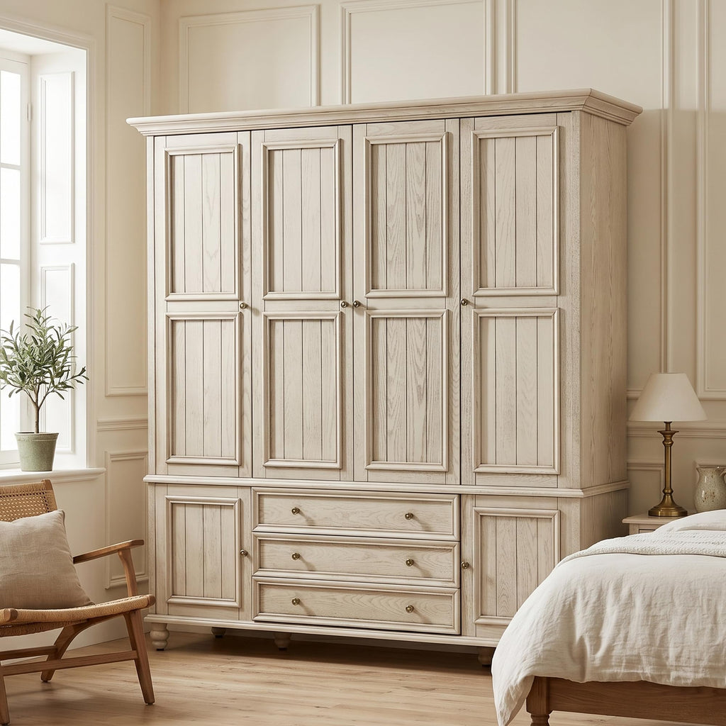 Korsneli Solid Wood Armoire Wardrobe