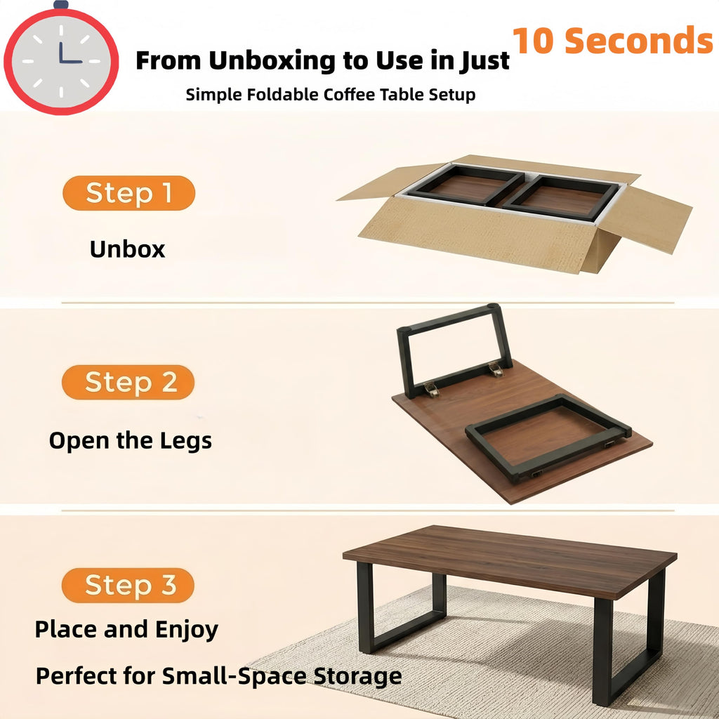 Walnut Folding Coffee Table