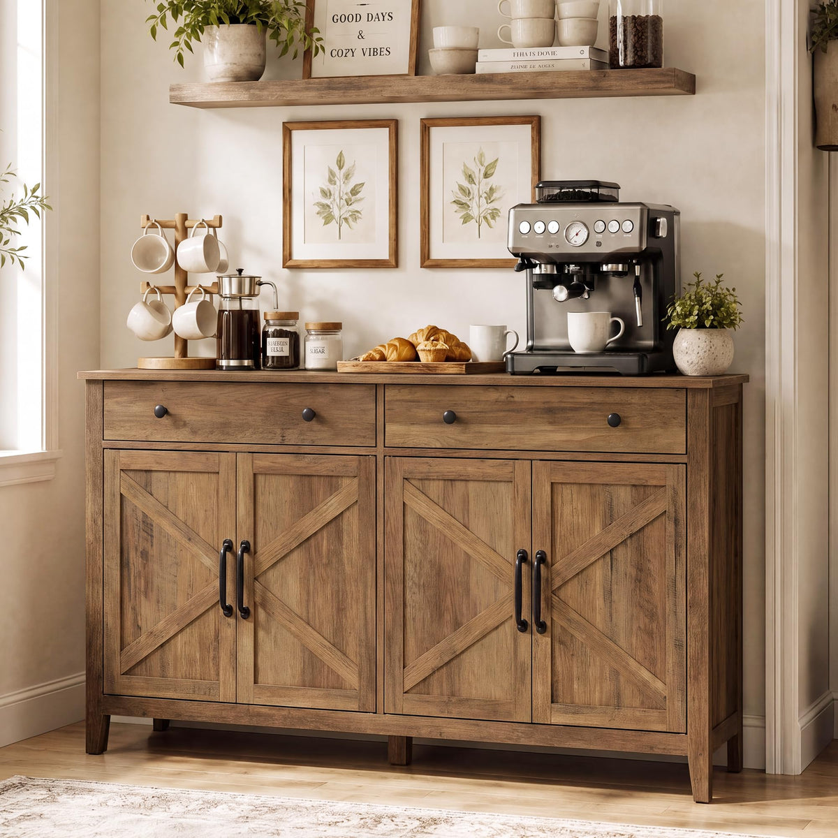 VASAGLE LIRY Buffet and Coffee Bar Cabinet