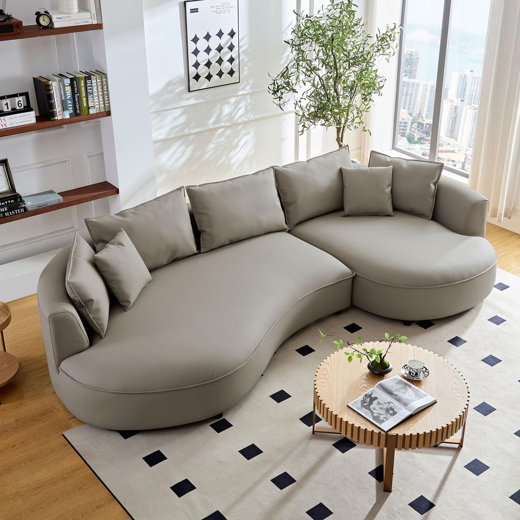 DREAMODERN Curved Four-Seat Sectional Sofa