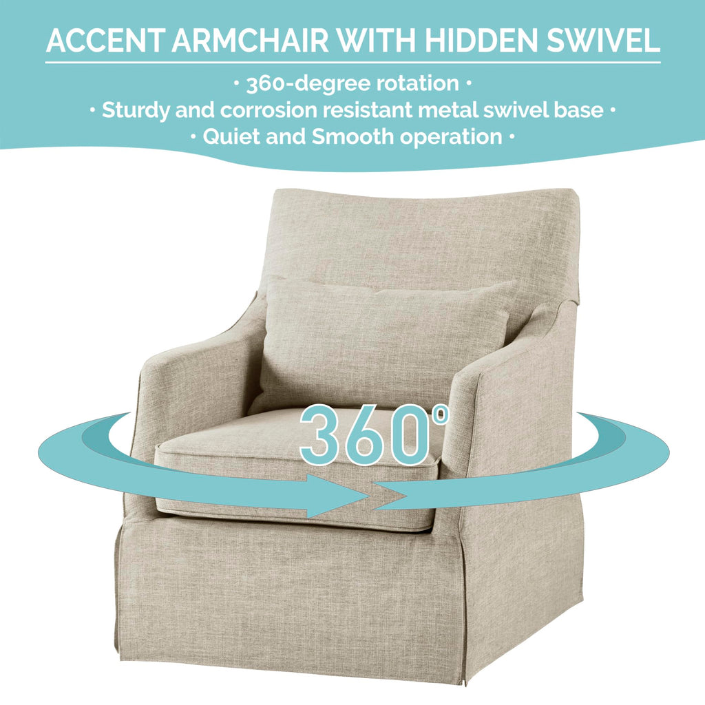 Martha Stewart London Swivel Armchair