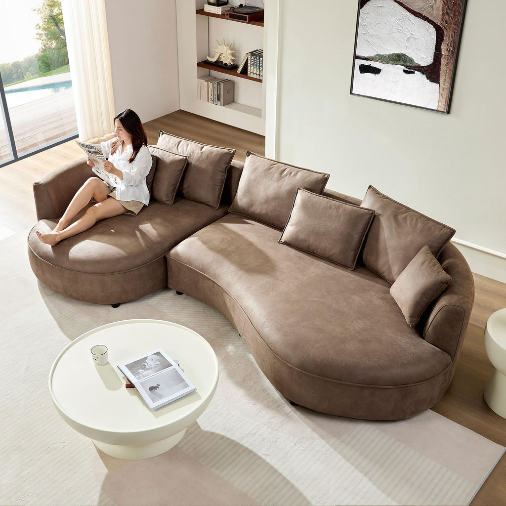 DREAMODERN Curved Four-Seat Sectional Sofa