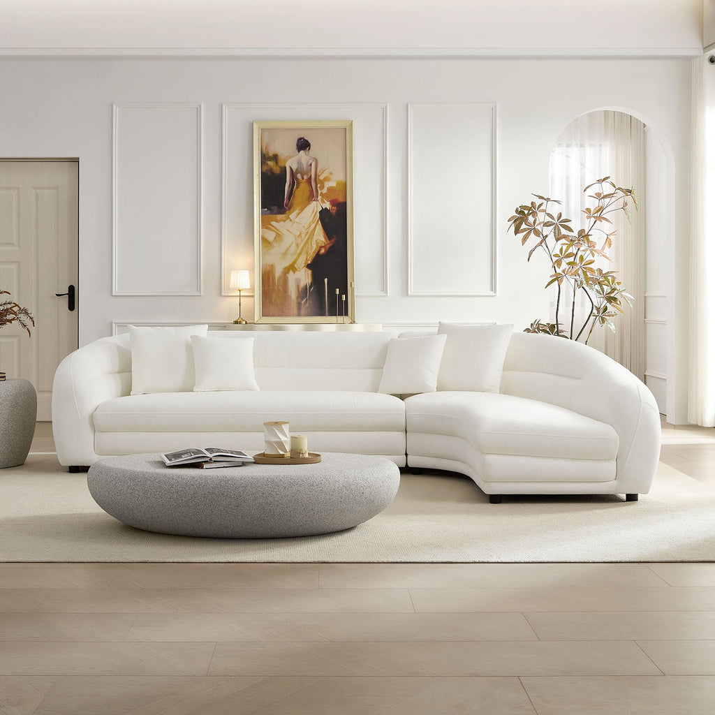 DREAMODERN Curved Four-Seat Sectional Sofa