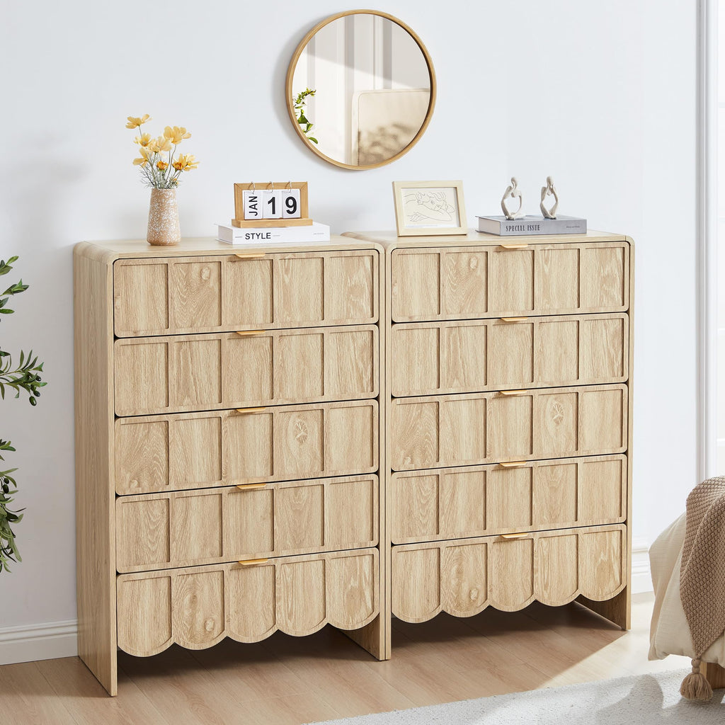 ORRD Wave-Fluted Drawer Dresser
