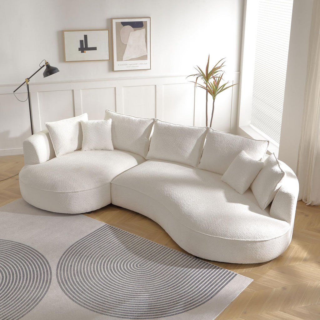 DREAMODERN Curved Four-Seat Sectional Sofa
