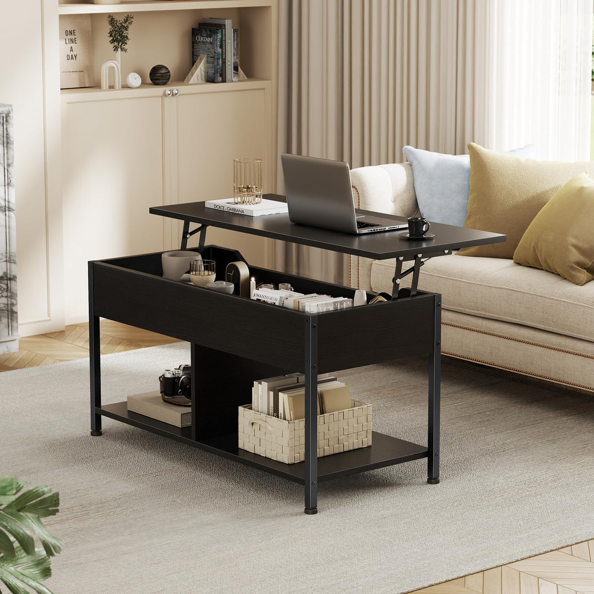 OLIXIS Lift-Top Storage Coffee Table