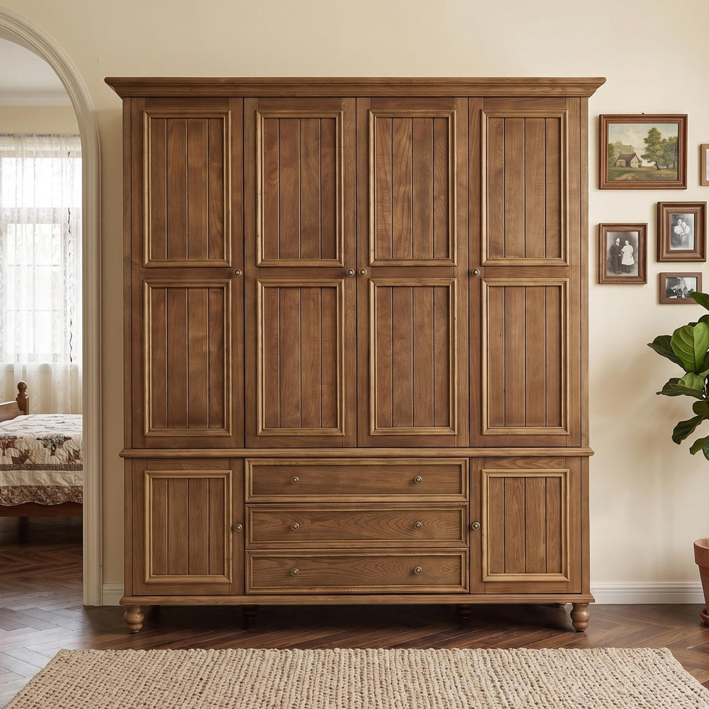 Korsneli Solid Wood Armoire Wardrobe