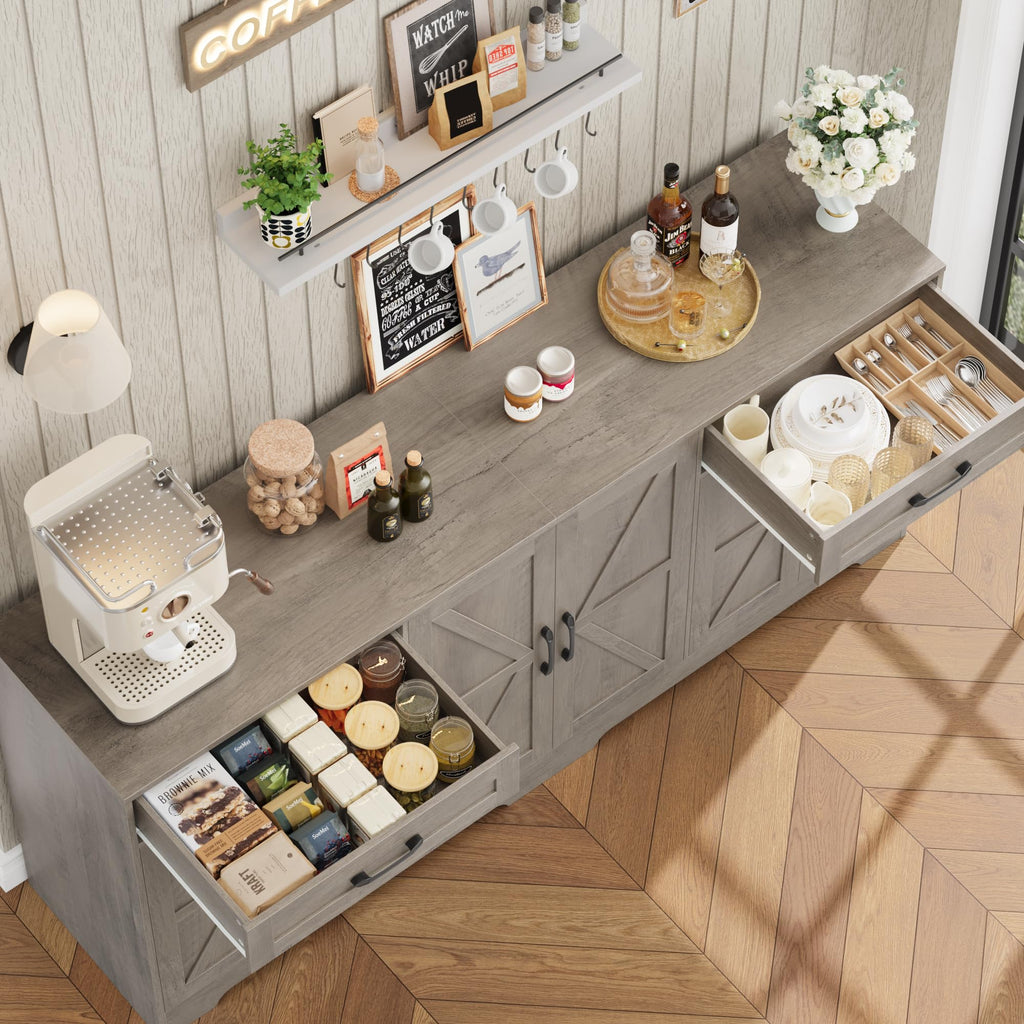 BOTLOG 71-Inch Farmhouse Sideboard