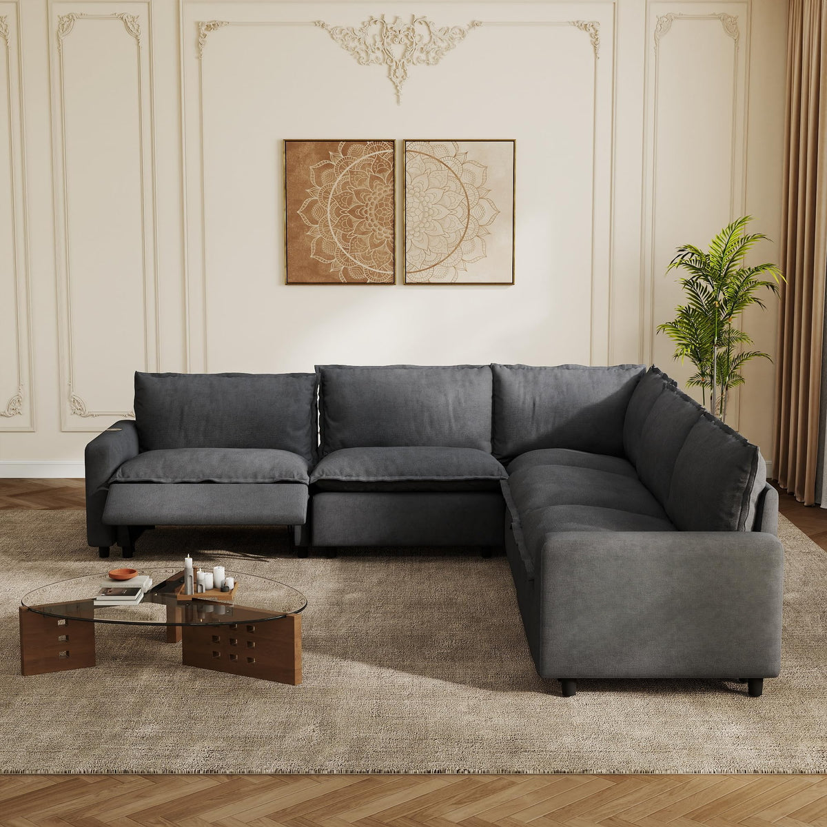 Power-Reclining Modular Sectional Sofa