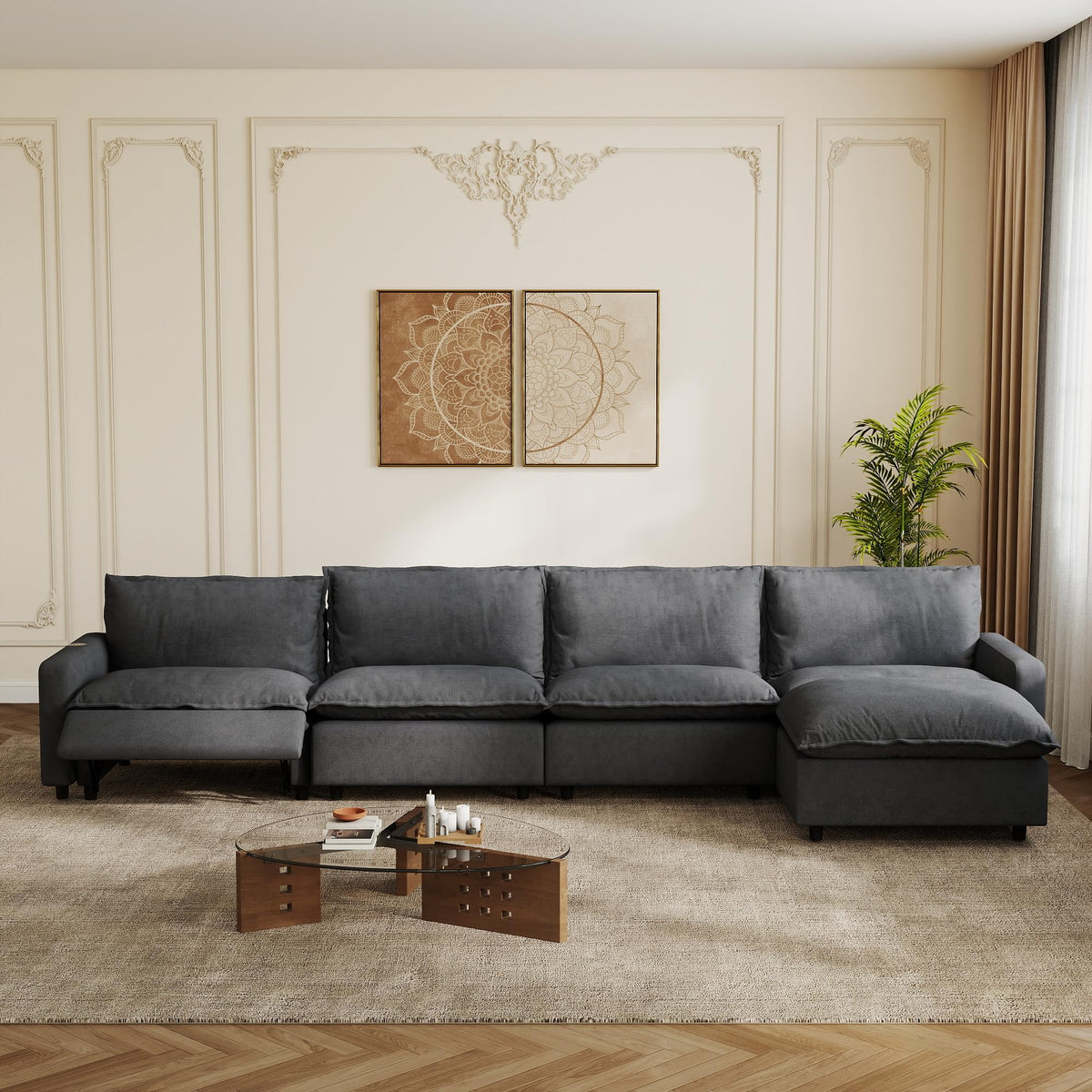 Power-Reclining Modular Sectional Sofa