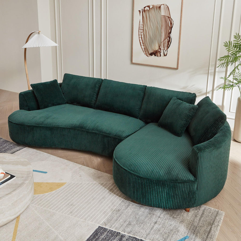 DREAMODERN Curved Four-Seat Sectional Sofa