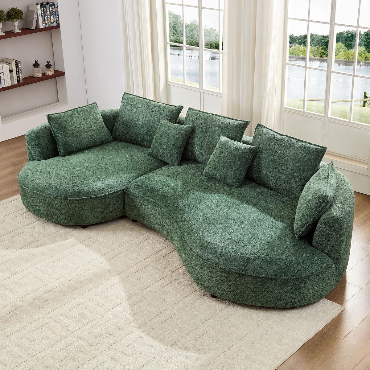 DREAMODERN Curved Four-Seat Sectional Sofa