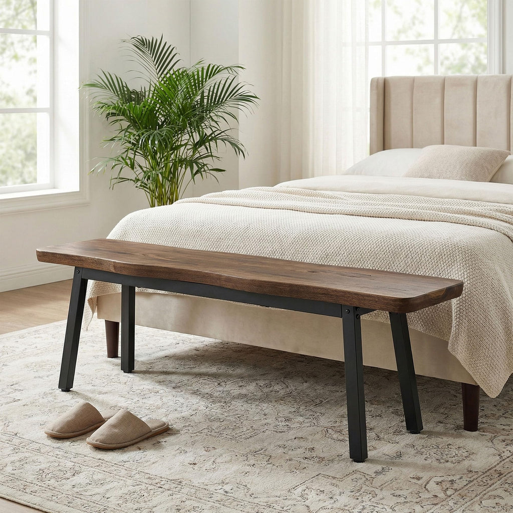 FUQARHY 59-Inch Dining Benches, Set of Two