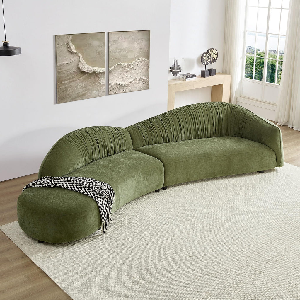 DREAMODERN Curved Four-Seat Sectional Sofa