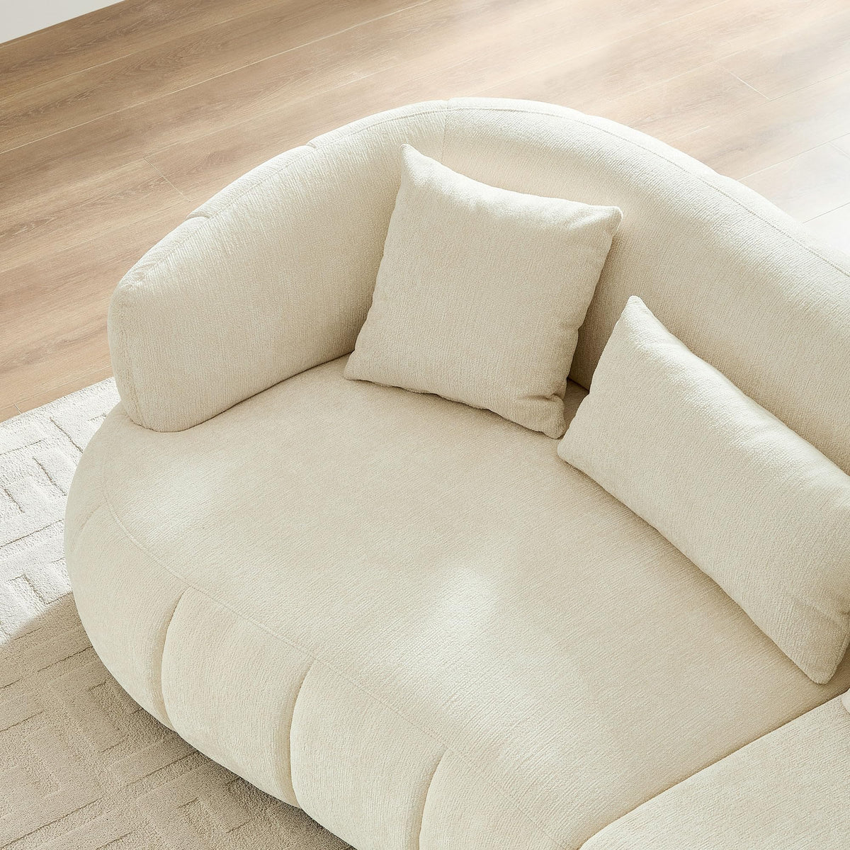 DREAMODERN Curved Four-Seat Sectional Sofa