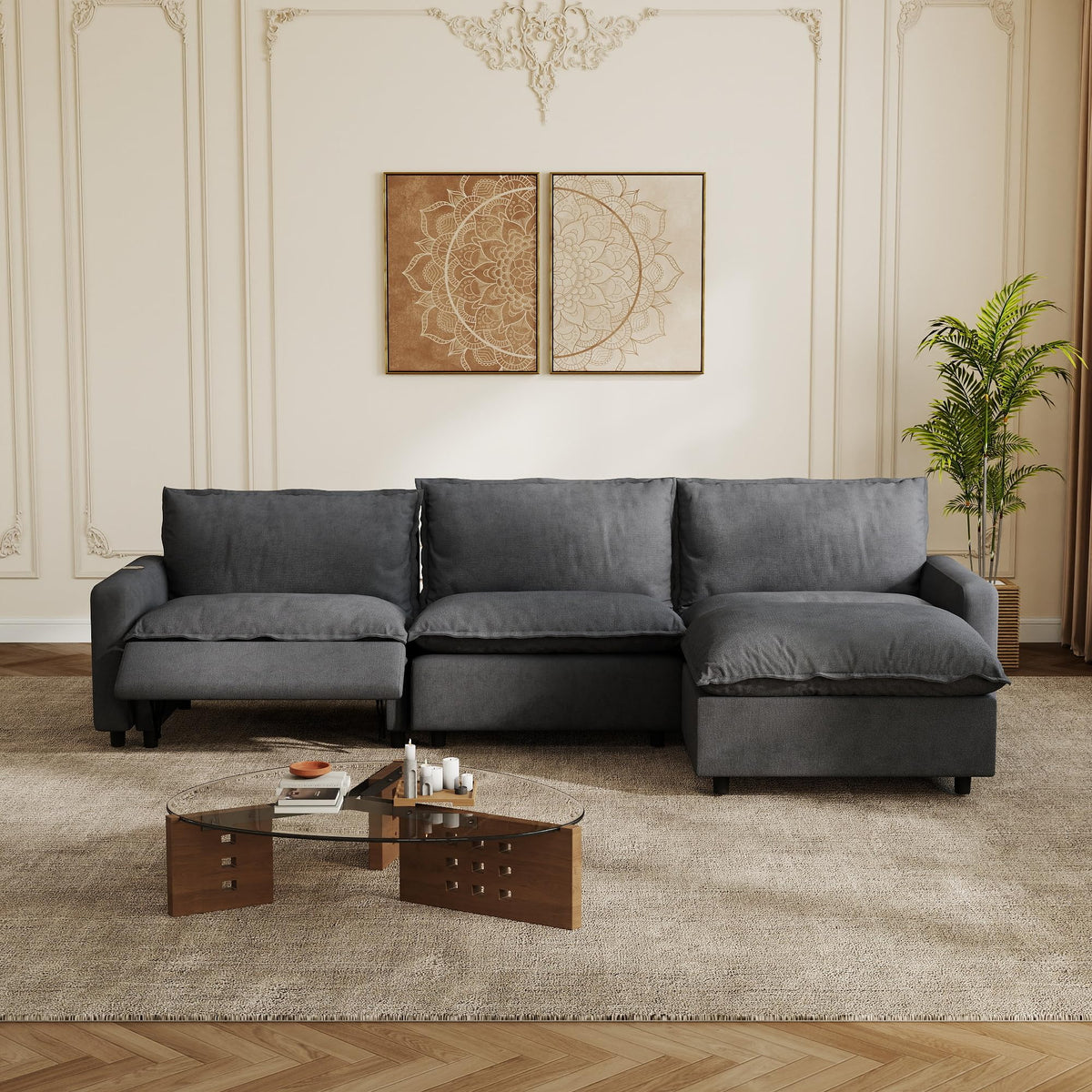 Power-Reclining Modular Sectional Sofa