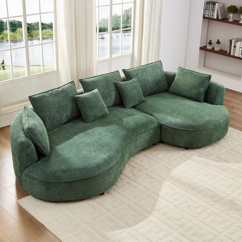 DREAMODERN Curved Four-Seat Sectional Sofa