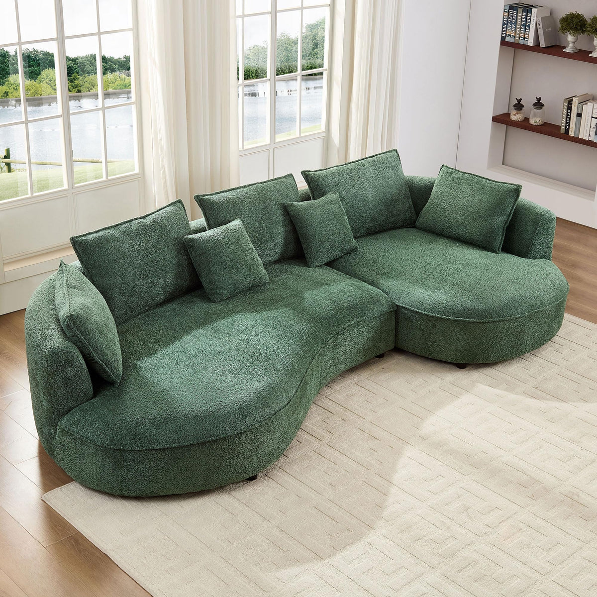 DREAMODERN Curved Four-Seat Sectional Sofa