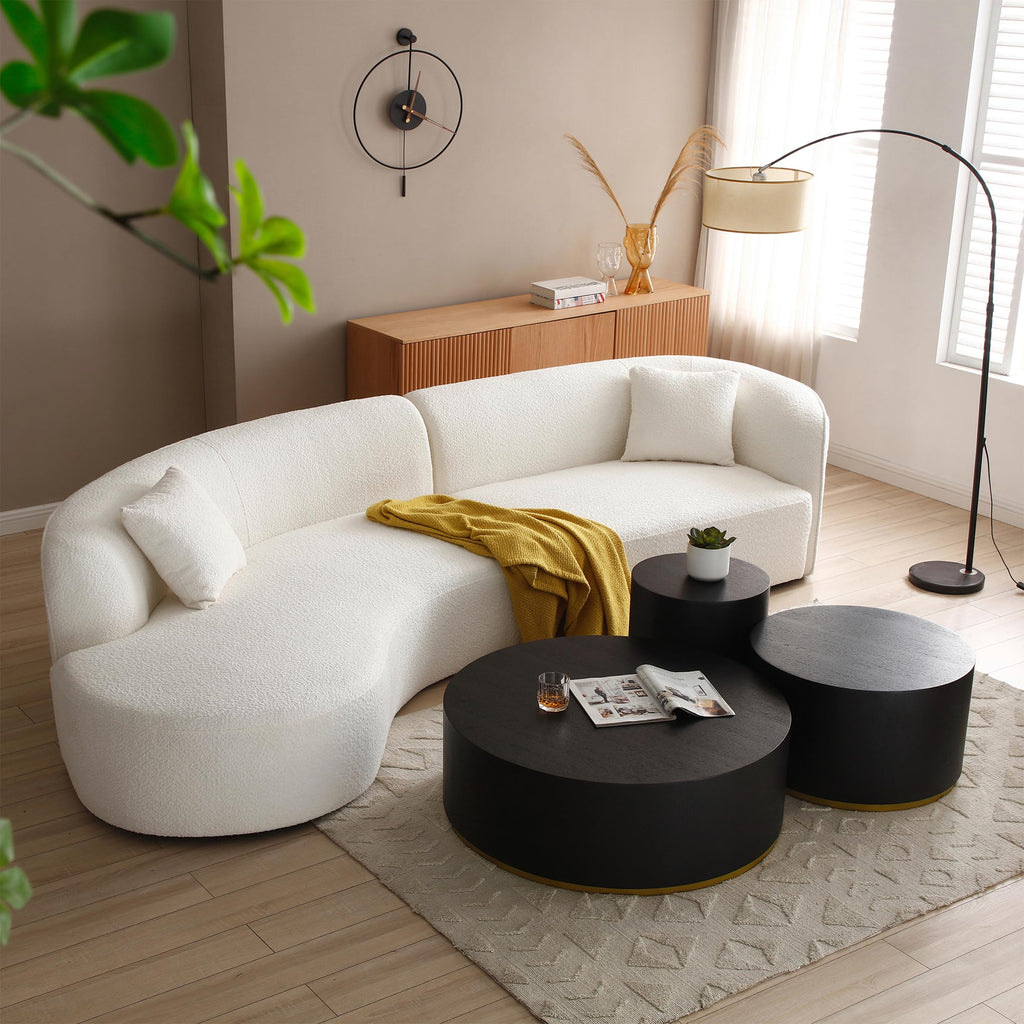 DREAMODERN Curved Four-Seat Sectional Sofa