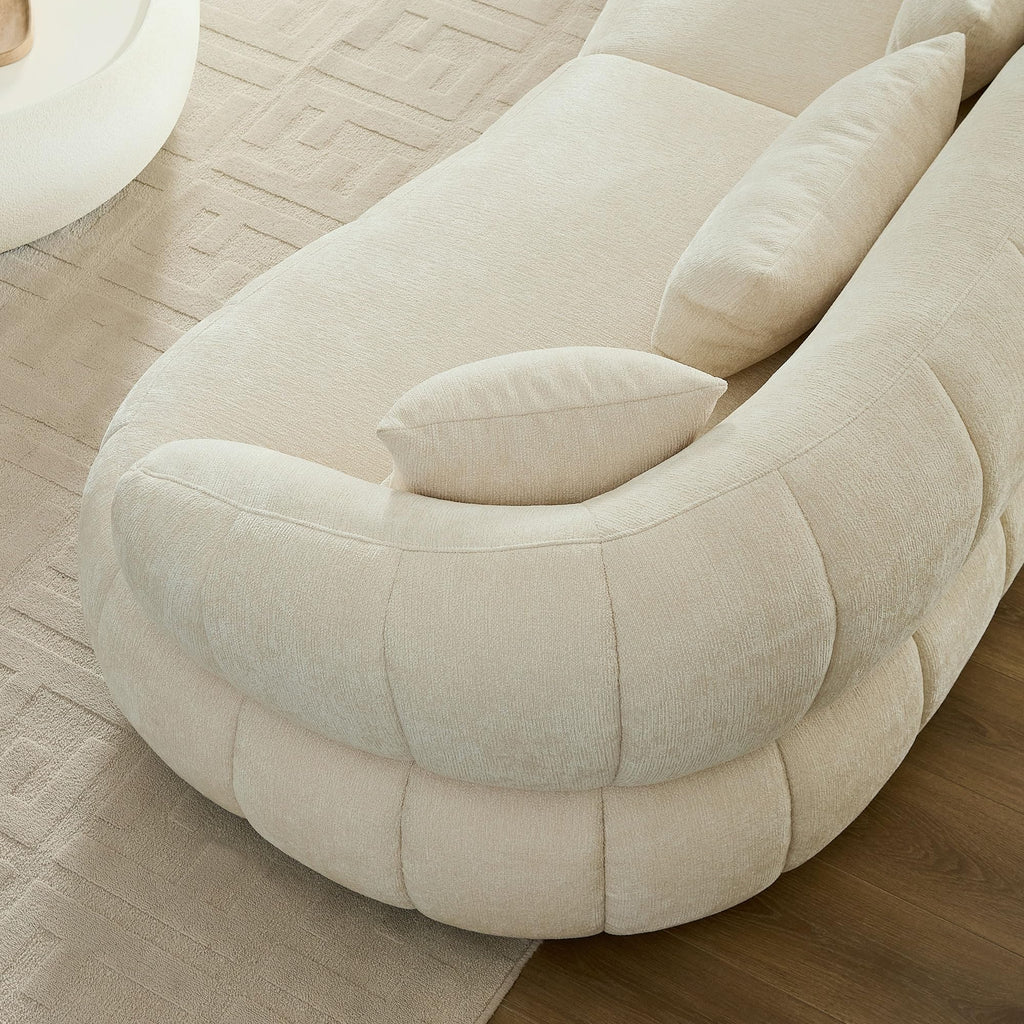 DREAMODERN Curved Four-Seat Sectional Sofa