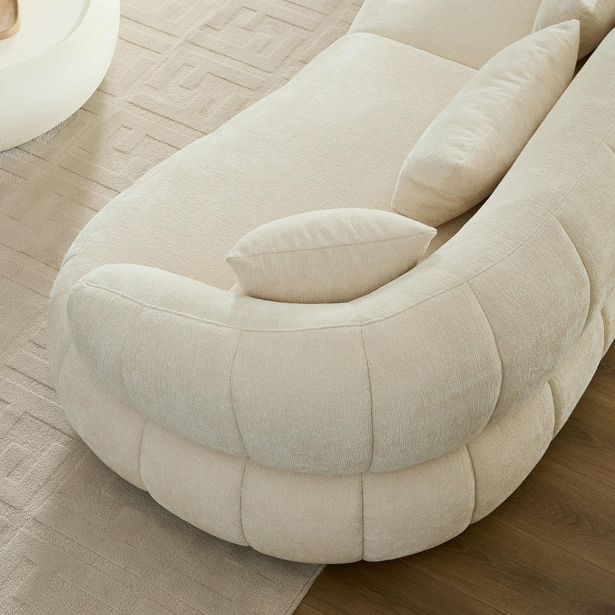 DREAMODERN Curved Four-Seat Sectional Sofa