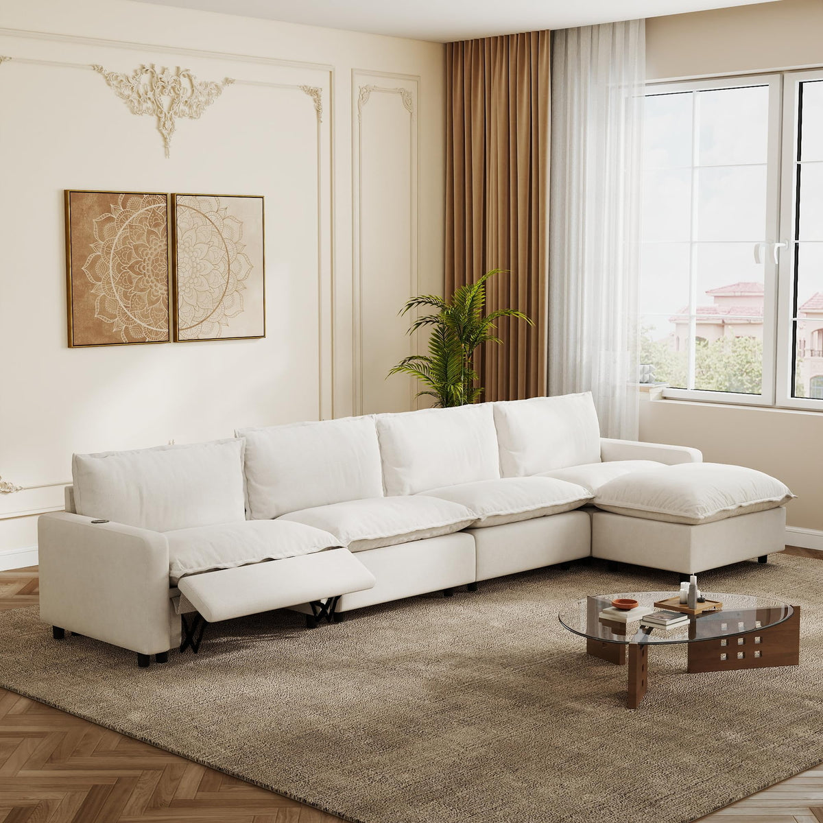 Power-Reclining Modular Sectional Sofa