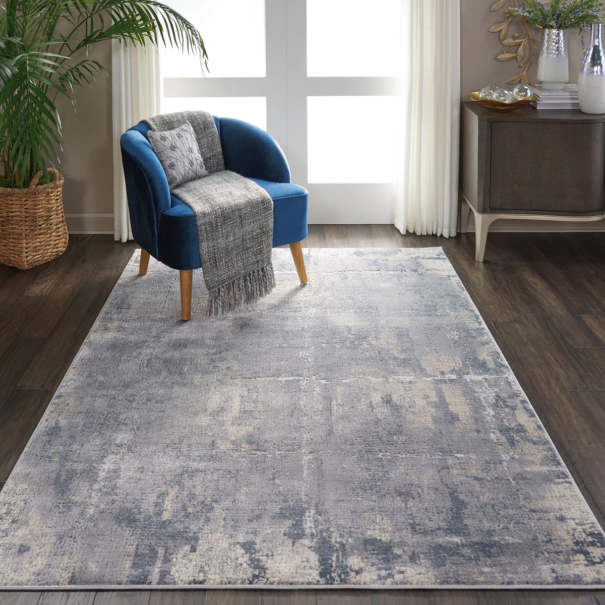 Nourison Rustic Beige and Grey Area Rug