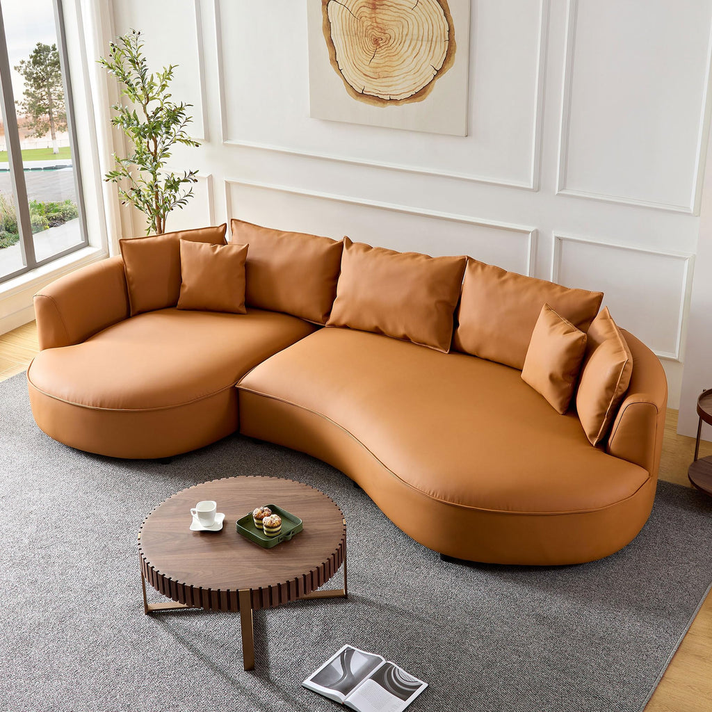 DREAMODERN Curved Four-Seat Sectional Sofa