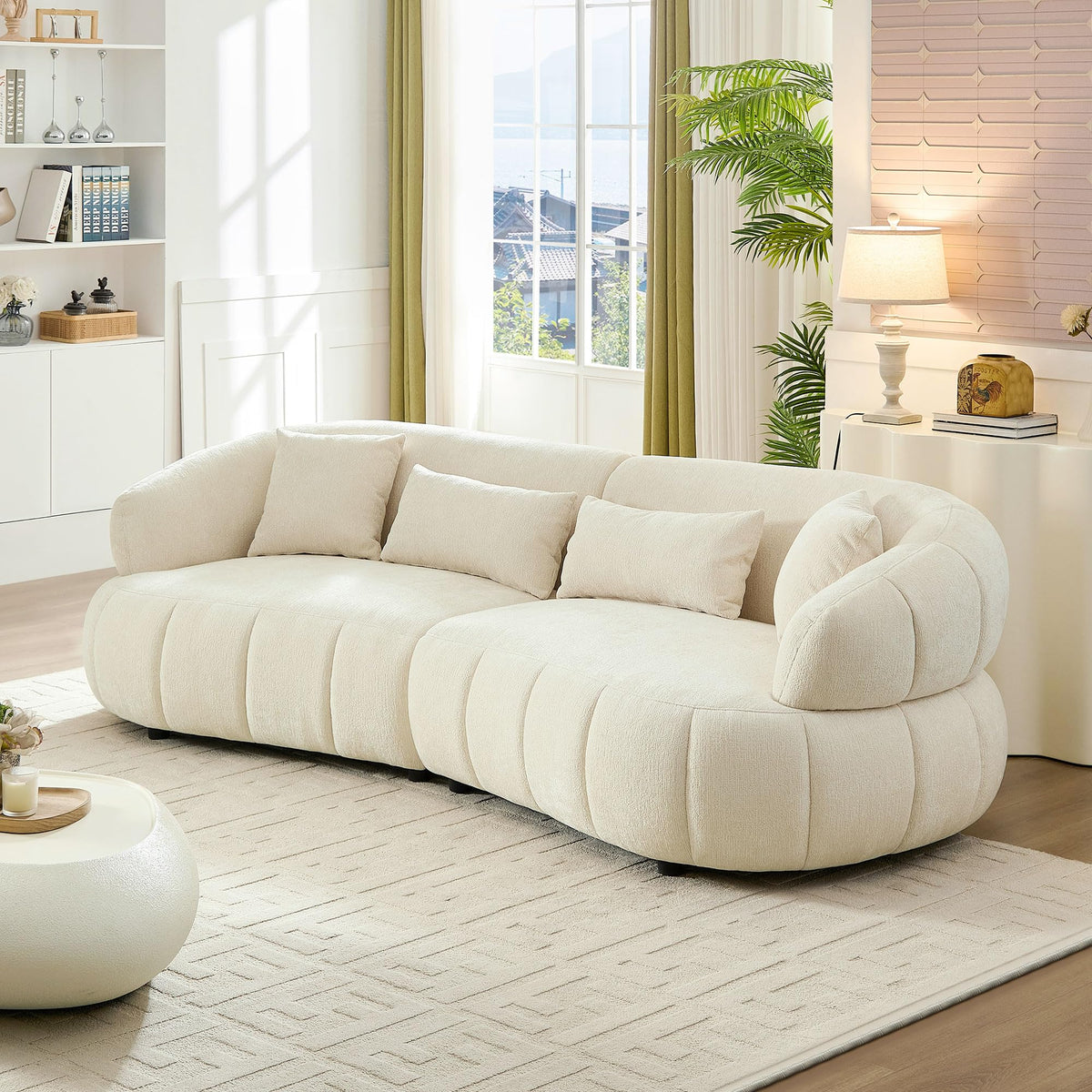 DREAMODERN Curved Four-Seat Sectional Sofa