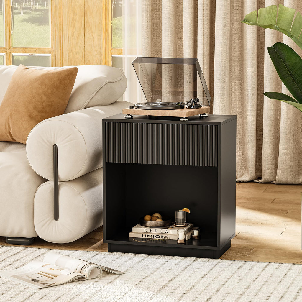 Fluted Two-Drawer Nightstand Set