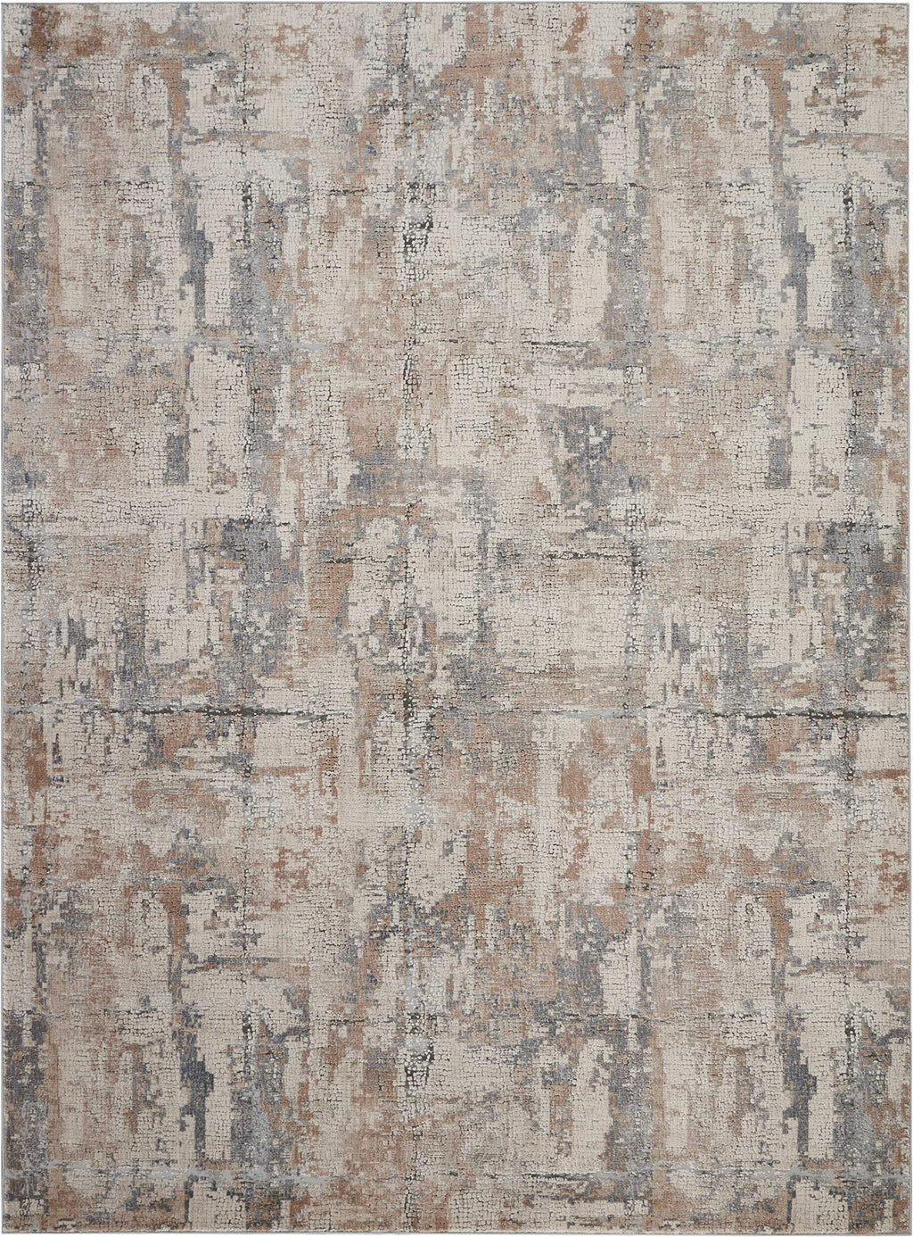 Nourison Rustic Beige and Grey Area Rug
