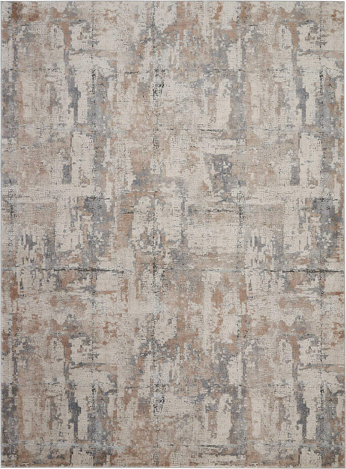 Nourison Rustic Beige and Grey Area Rug