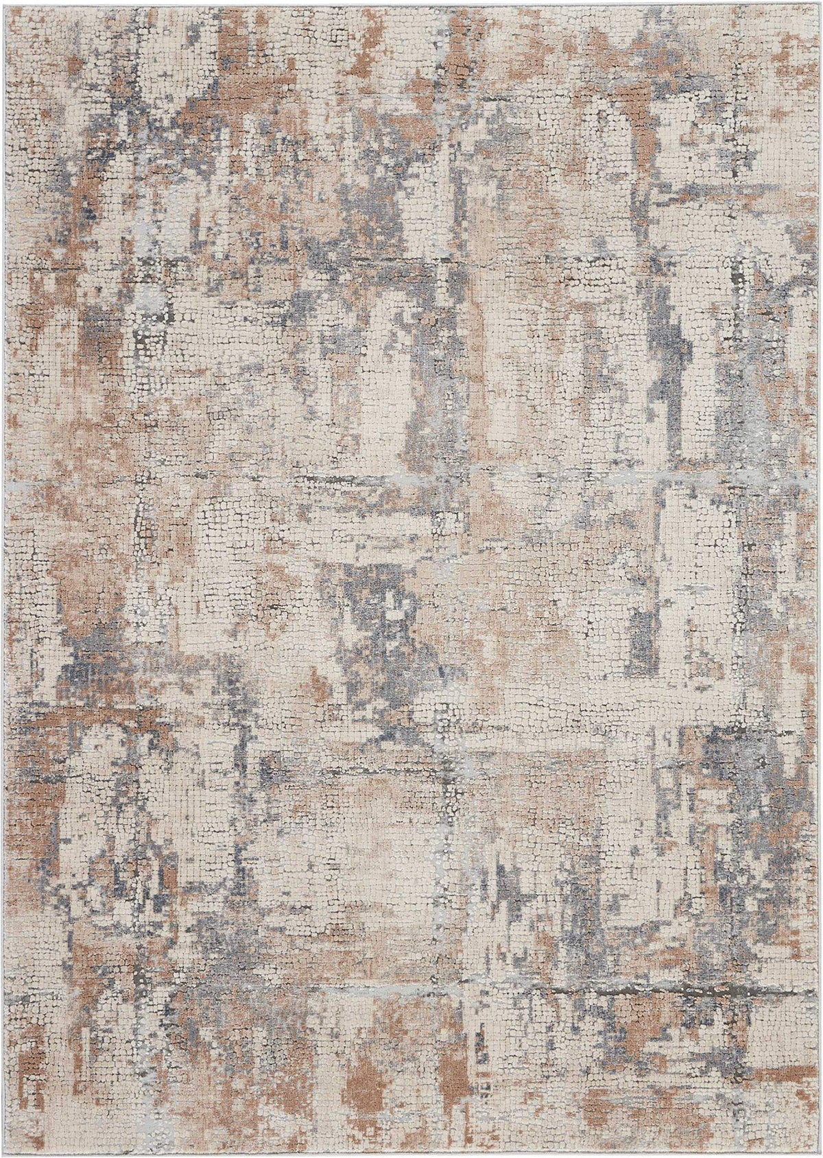 Nourison Rustic Beige and Grey Area Rug